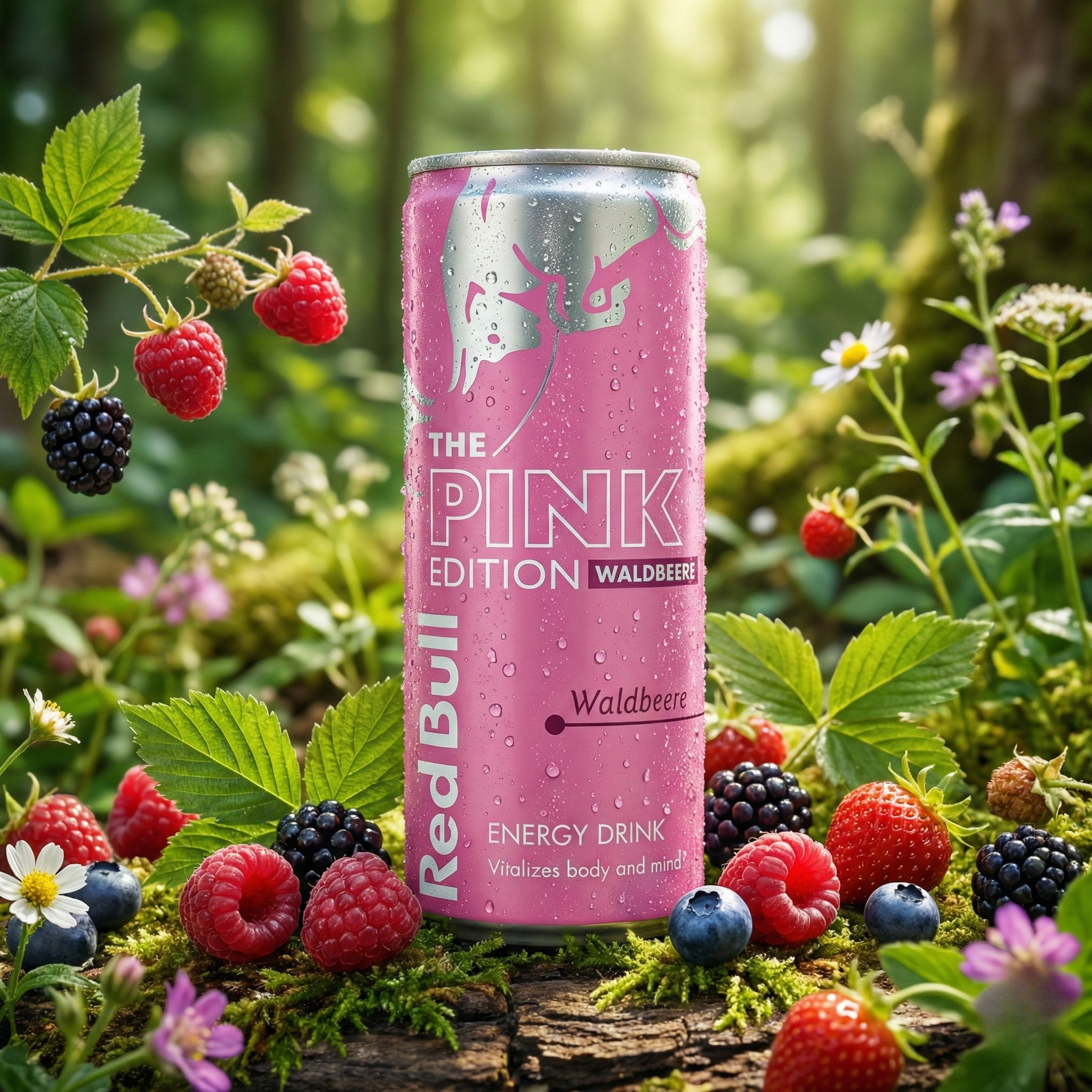Red Bull The Pink Edition - Saveur Fruits des Bois / Waldbeere (Canette 250ml)