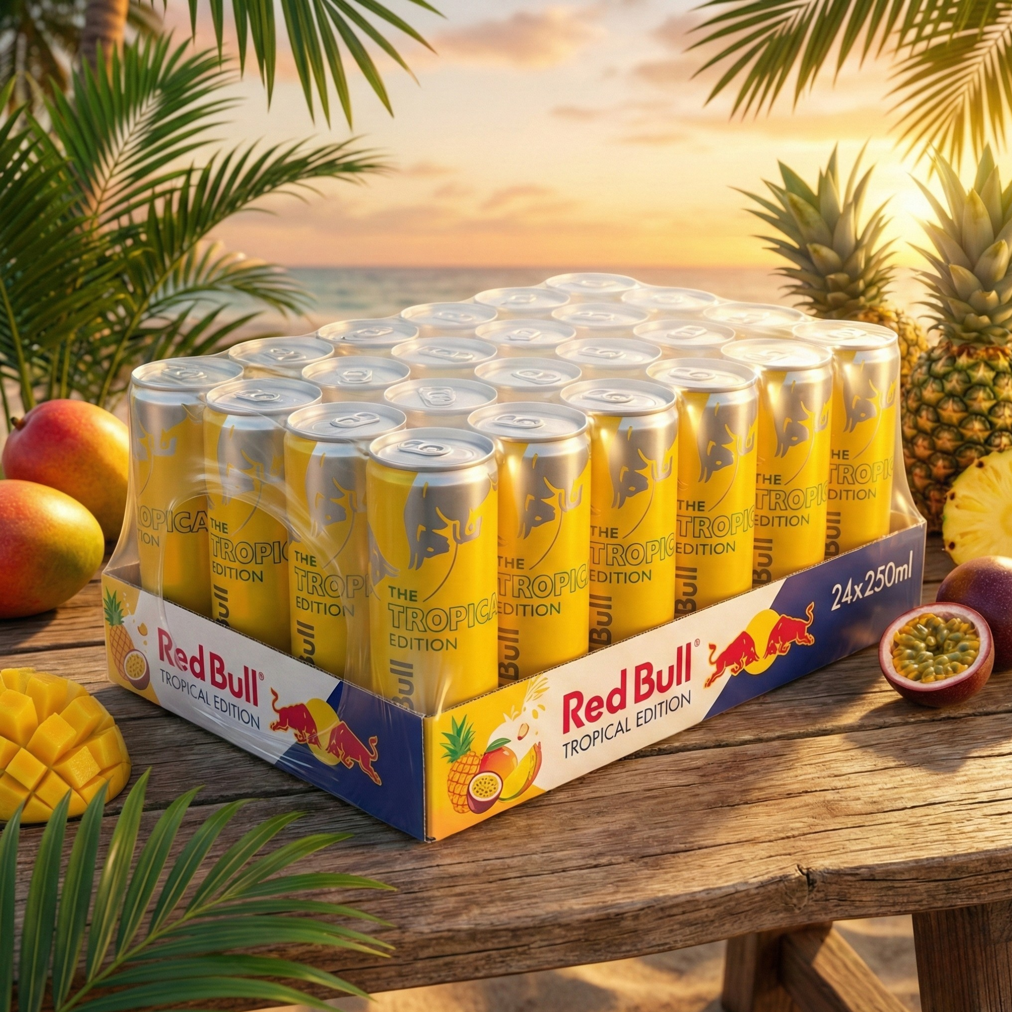 Pack Red Bull Tropical Edition - 24 Canettes x 250ml