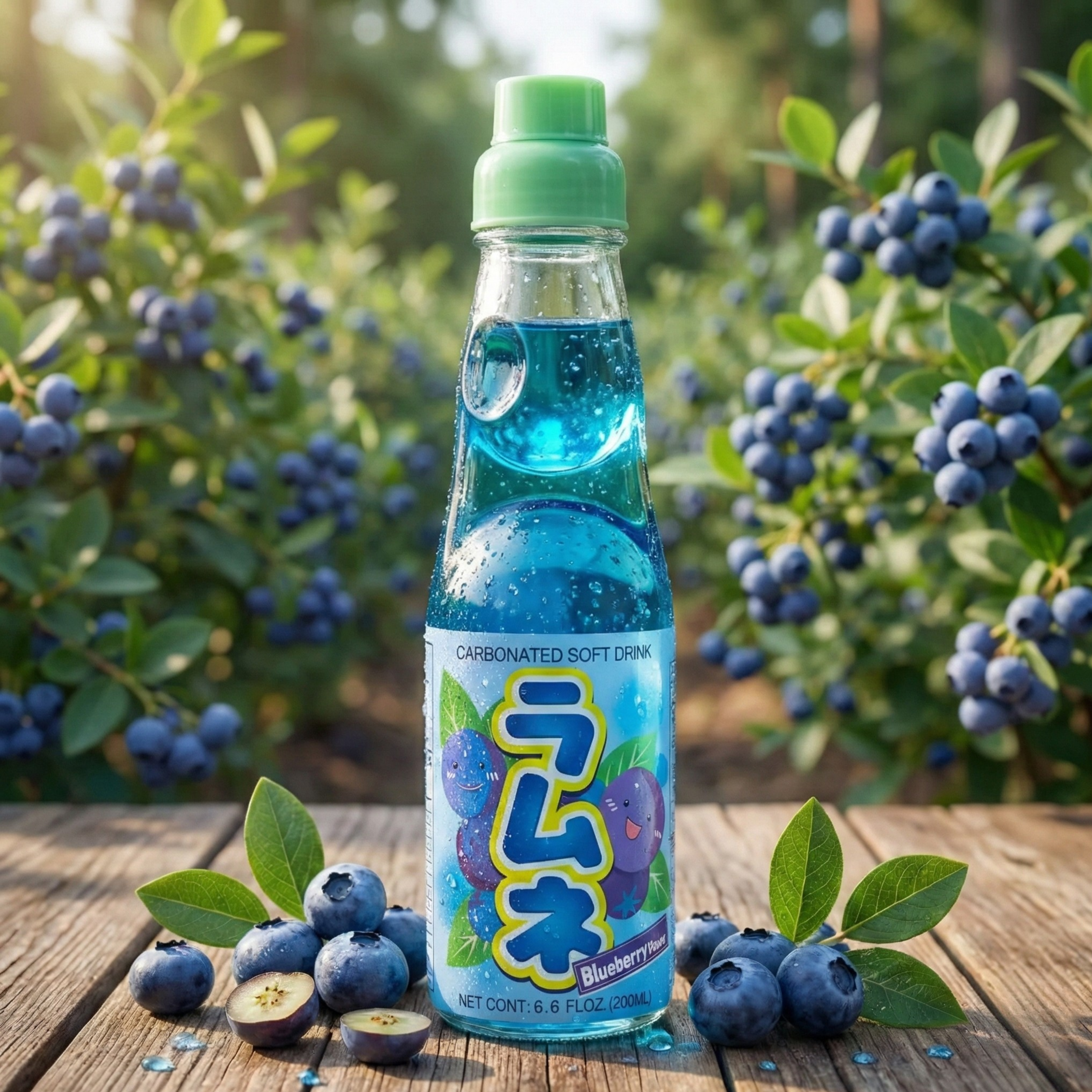 Ramune Soda Saveur Myrtille (Blueberry) - Boisson Gazeuse Japonaise