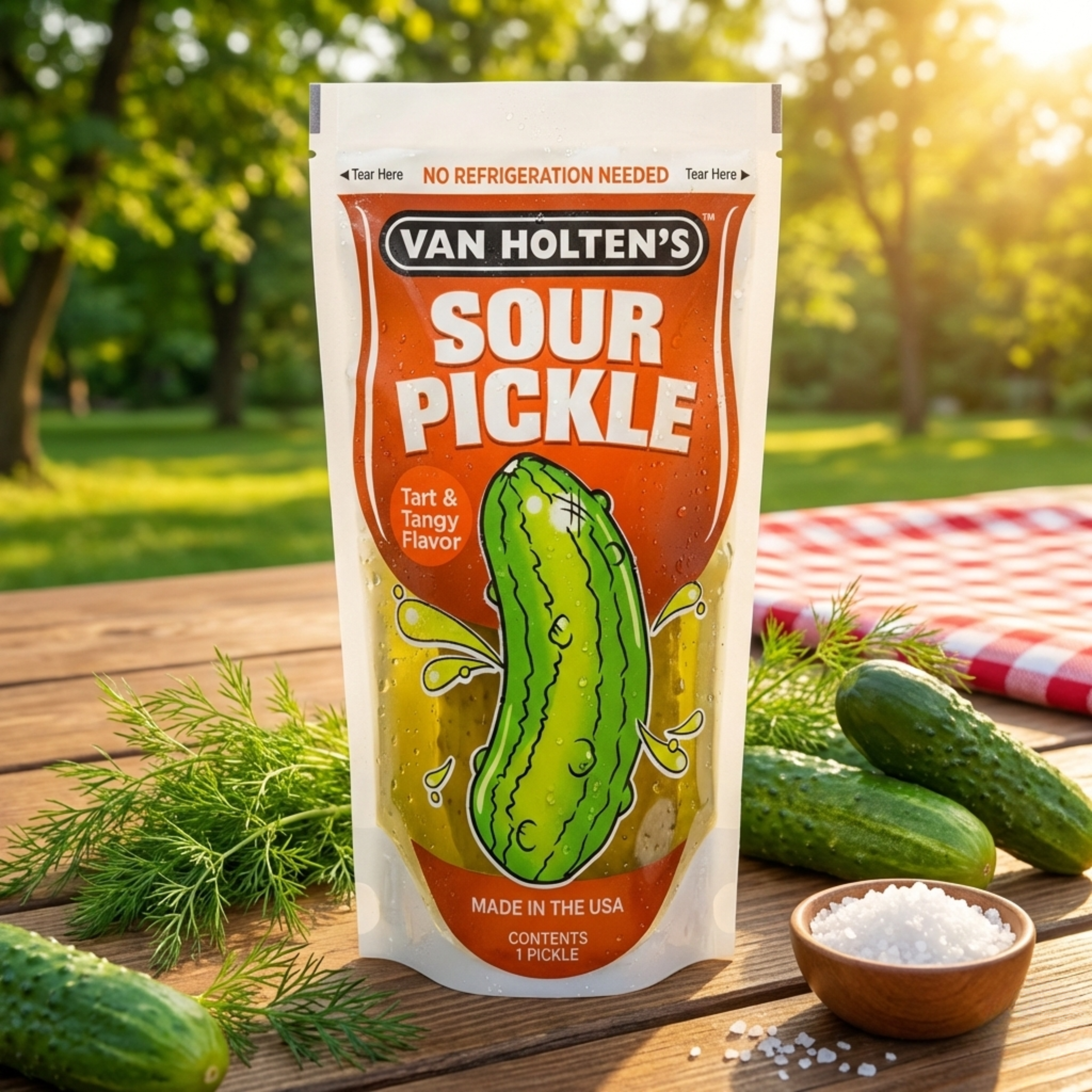 Cornichon Entier Van Holten's - Saveur Sour (Tart & Tangy) - Sans Réfrigération