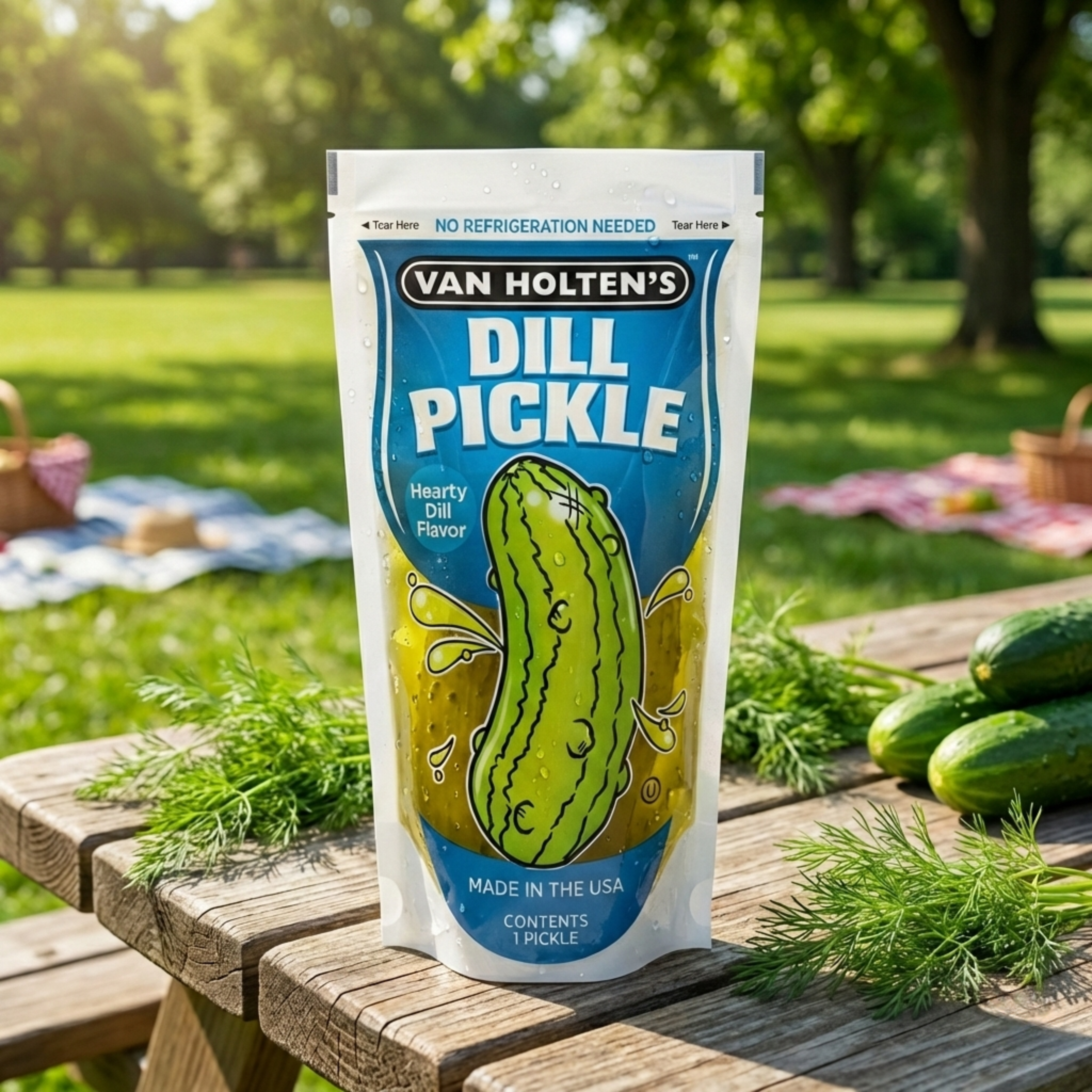 Cornichon Entier Van Holten's - Saveur Aneth (Hearty Dill Flavor) - Sans Réfrigération