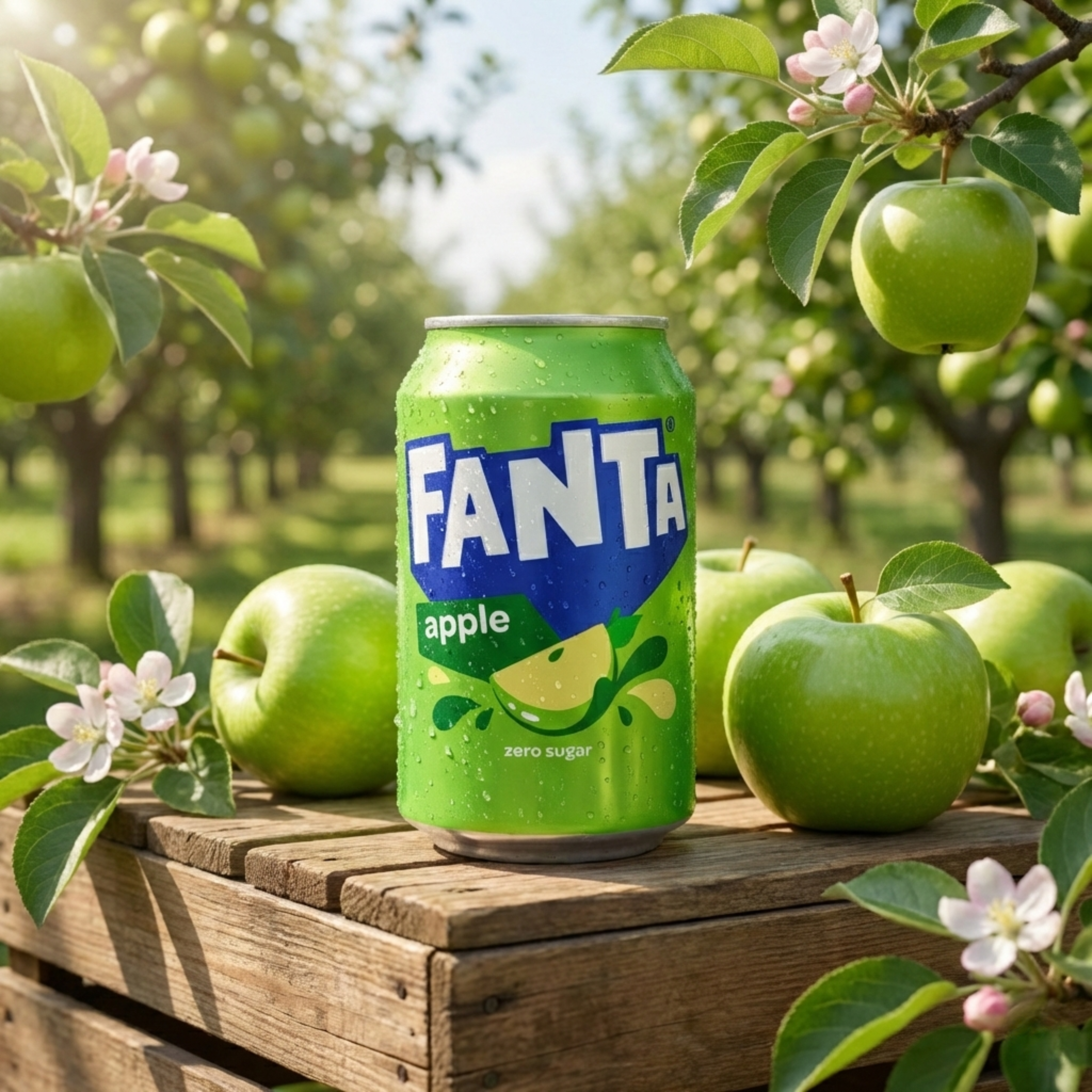 Fanta Apple Zero Sugar - Boisson Pétillante aux Fruits