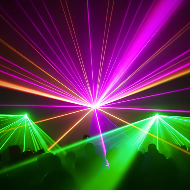 Mini DJ Party Light avec effet de faisceau 4 couleurs lampe de projection flashante RGBY active par le son adapte pour la danse disco lclairage de scne de bar danniversaire le mariage le club le KTV  domicile lambiance de performance en dir