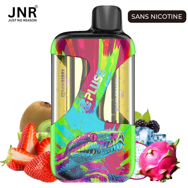 Puff Zpluse 42K – Strawberry Kiwi + Black Dragon Ice (0mg) - Sans Nicotine