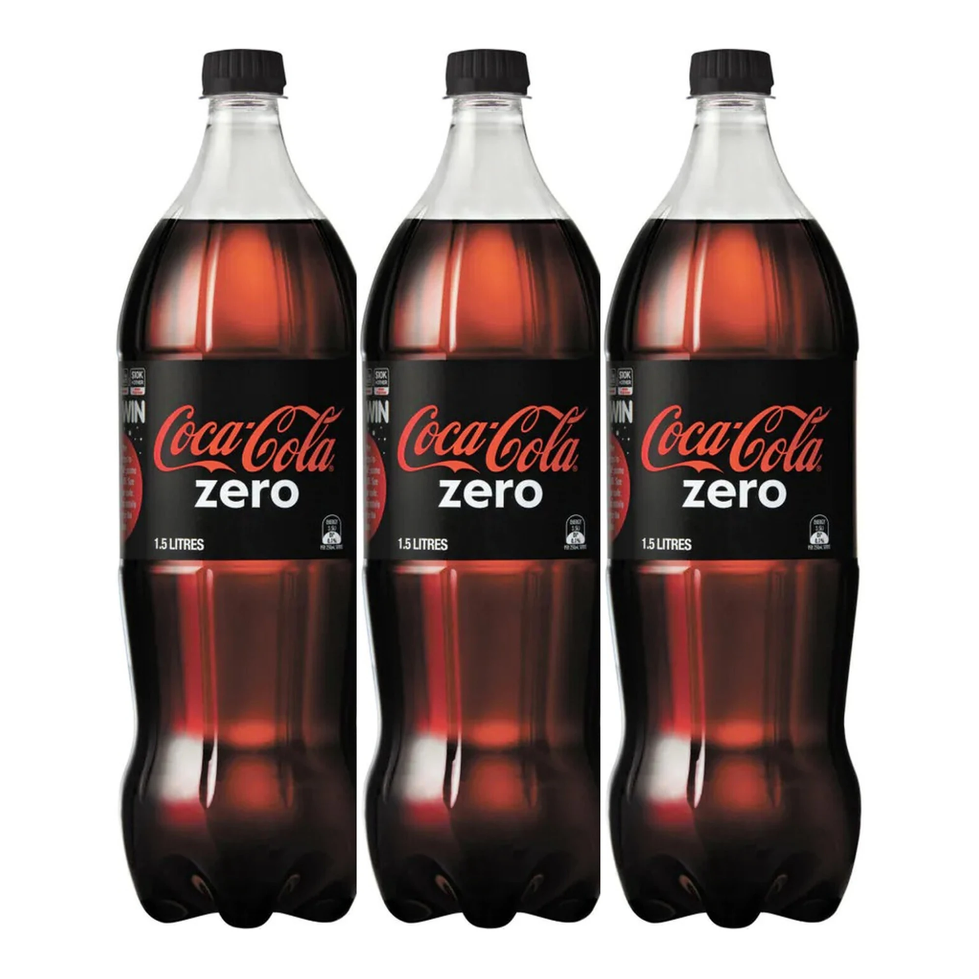 Coca-Cola Zero Original Taste Cola Soda 1.5 L Lot de 3