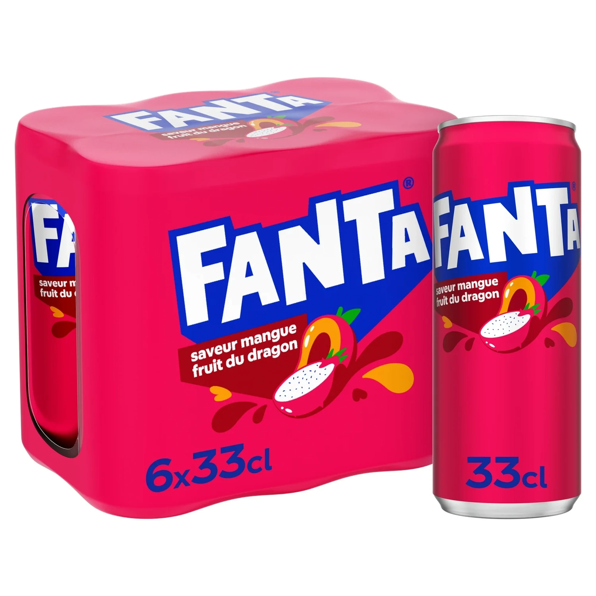 Fanta Mangue & fruit du dragon - 6 x 33 cl