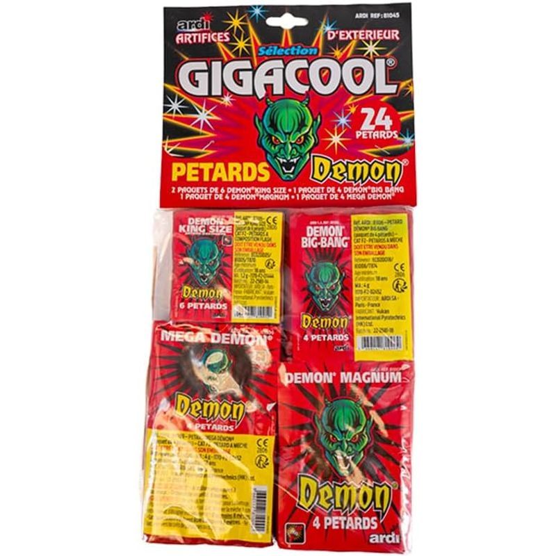 Sélection de Pétards Démon Giga Cool (24 gros pétards)