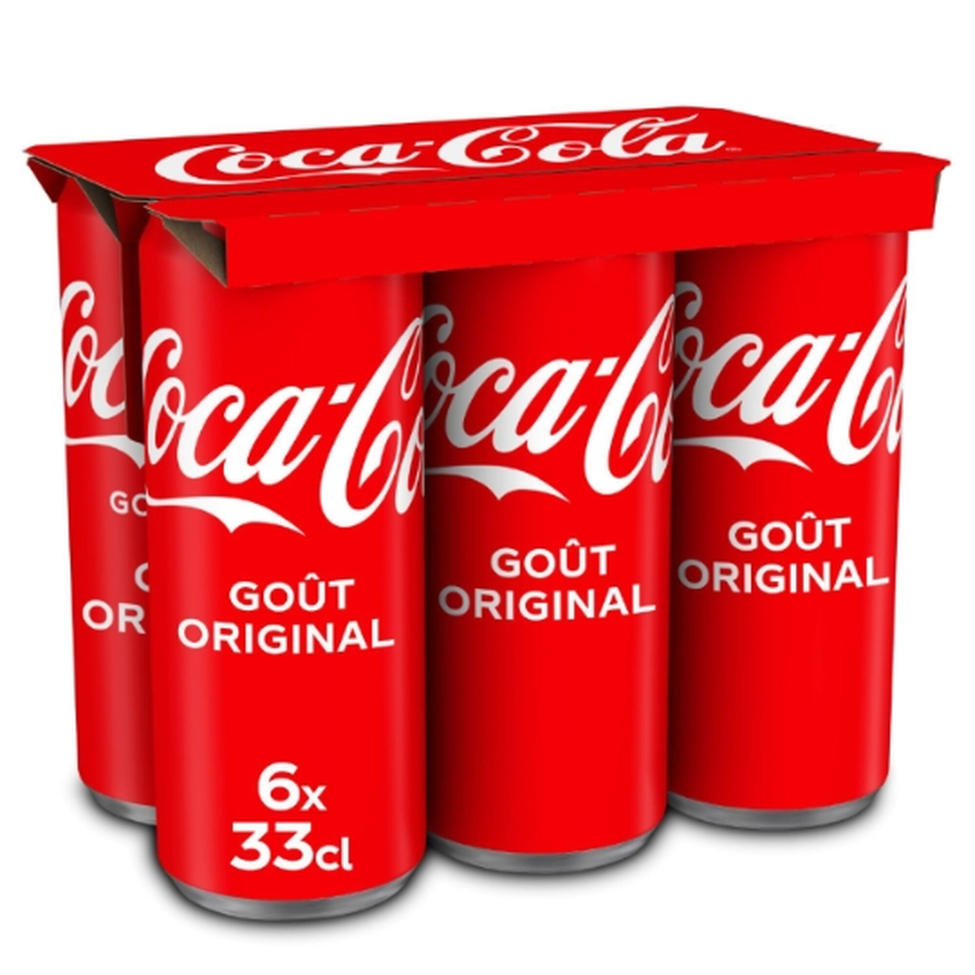 Coca-Cola Goût Original Canettes Sleek 6 x 330 ml