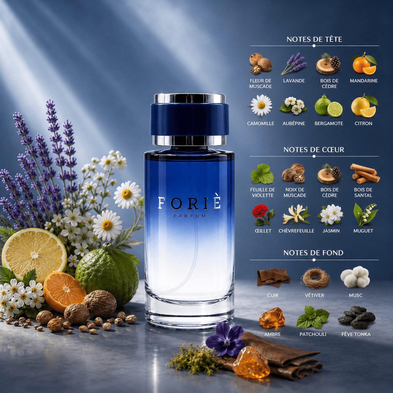 Parfum homme foriè fr9 120 ml