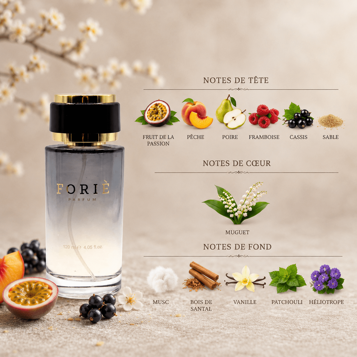 Parfum unisexe foriè fr513 inspiré par Libre Yves Saint Laurent - 120 ml
