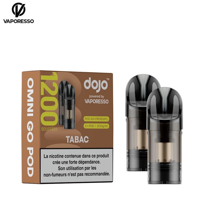 Cartouches 600 puffs Omni Go par 2 - 20mg - Dojo by Vaporesso