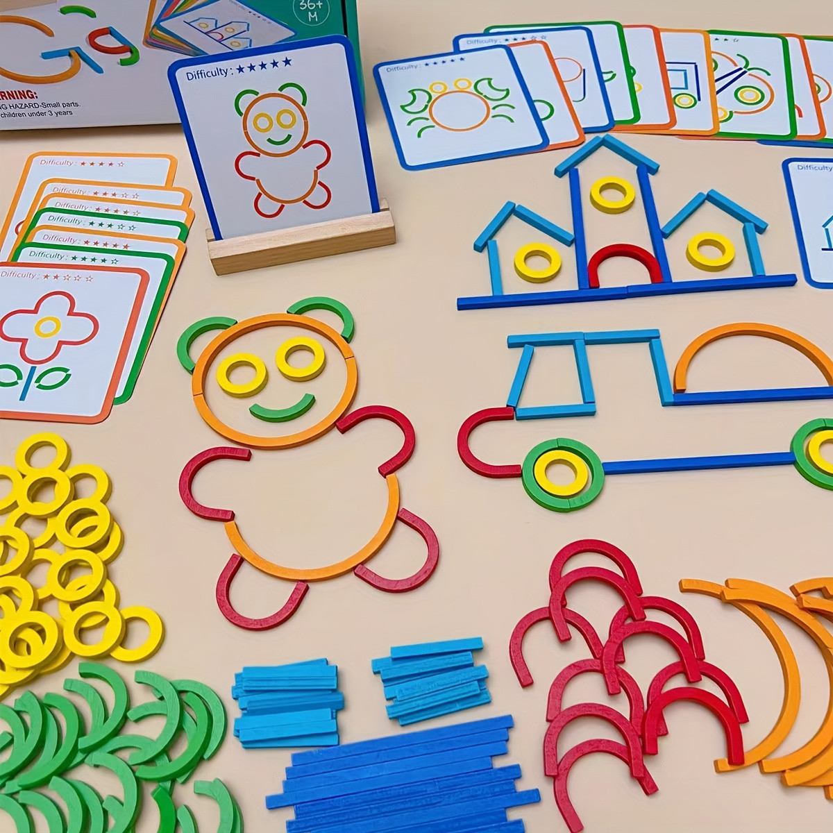 Jeu de développement créatif - Motricité fine et reconnaissance des couleurs