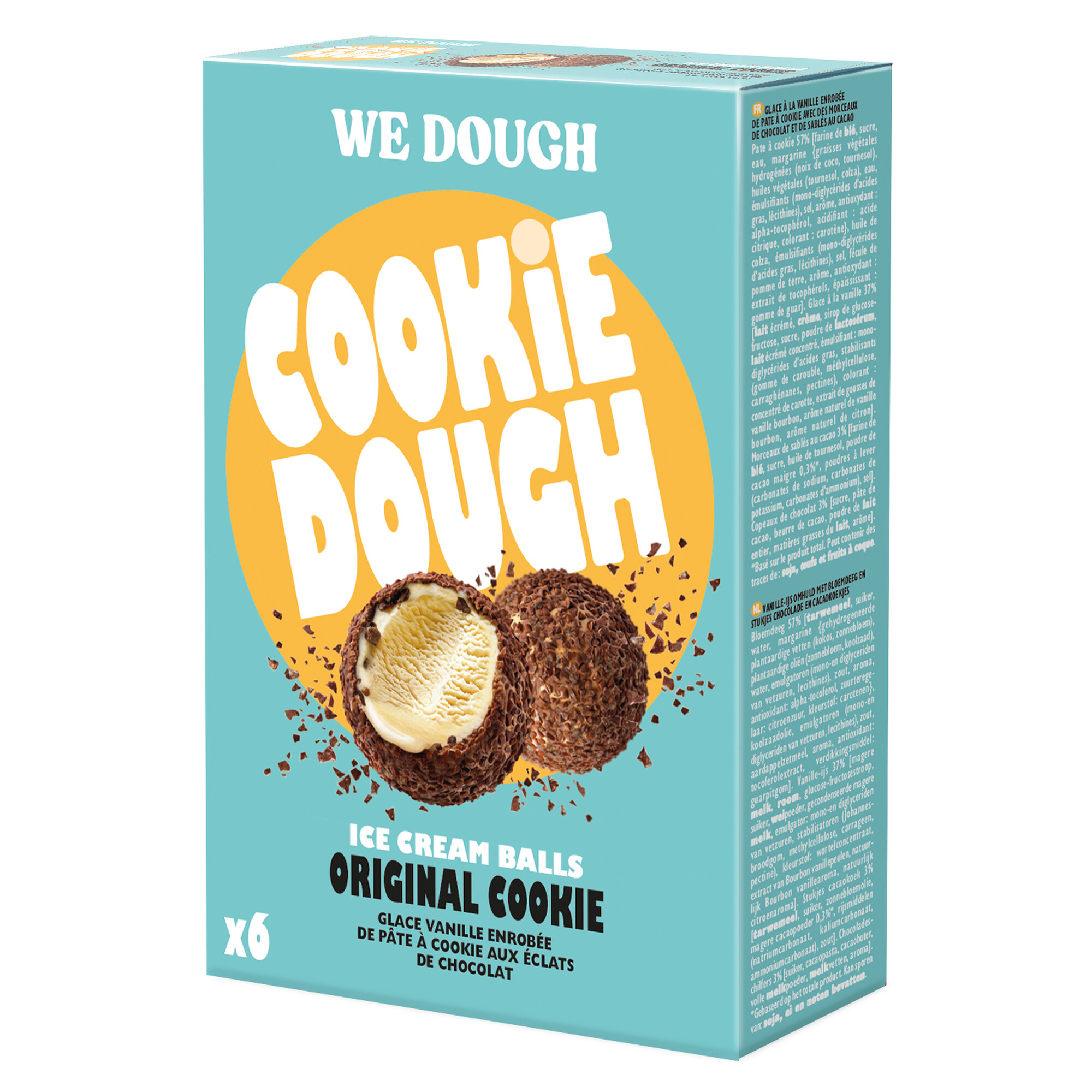 WE DOUGH Original Cookie Billes de glace - 6 x 180 g