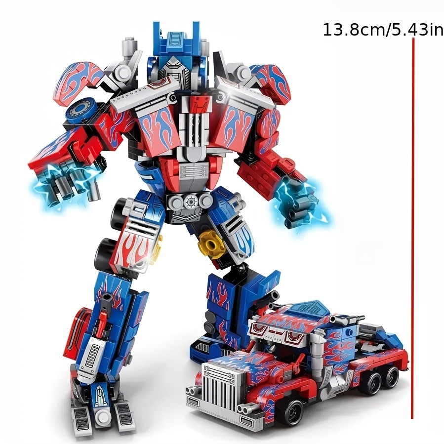Boîte cadeau blocs construction mecha transformant