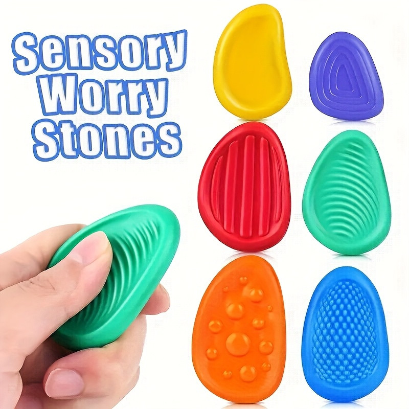 Lot de 6 pierres sensorielles colorées TIGERPOWER