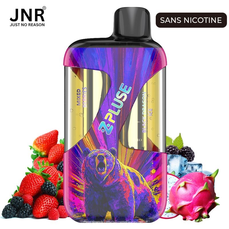 Puff Zpluse 42K – Mixed Berries + Black Dragon Ice (0mg) - Sans Nicotine