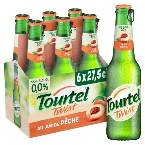 Bière Aromatisée Jus de Pêche Sans Alcool 0,0% TOURTEL TWIST