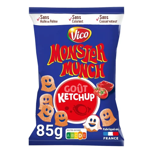 Biscuits apéritifs Goût Ketchup MONSTER MUNCH