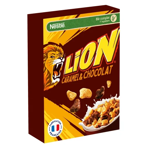 Céréales caramel & chocolat LION