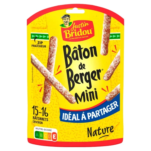 Saucisson sec nature JUSTIN BRIDOU