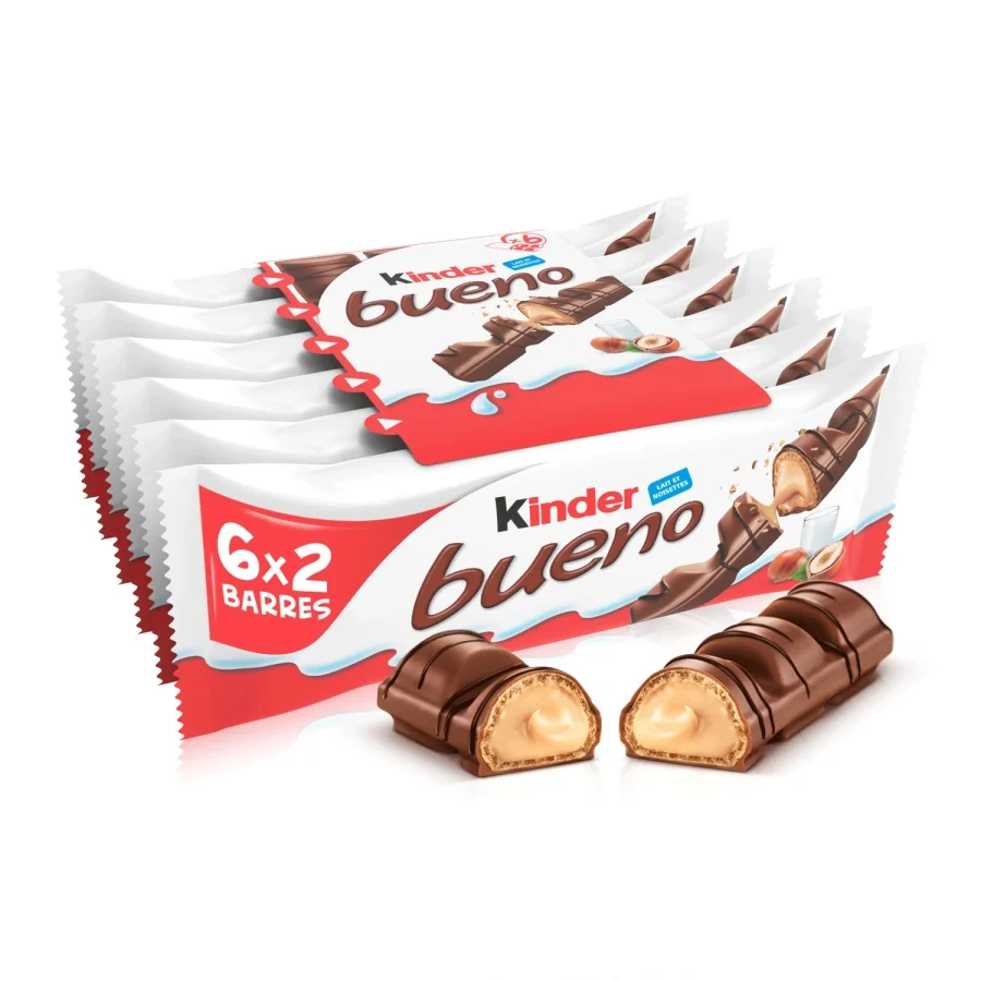 Barres Chocolatées Lait Noisette KINDER BUENO