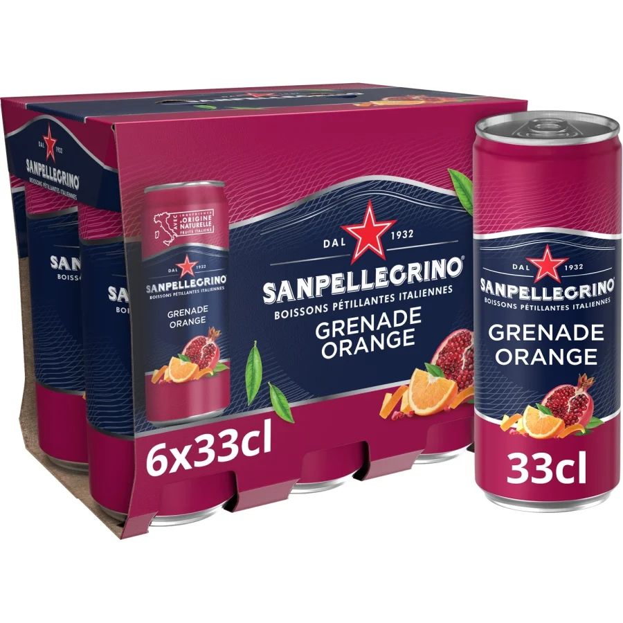 Eau Gazeuse Aromatisée Melograno Arancia SAN PELLEGRINO